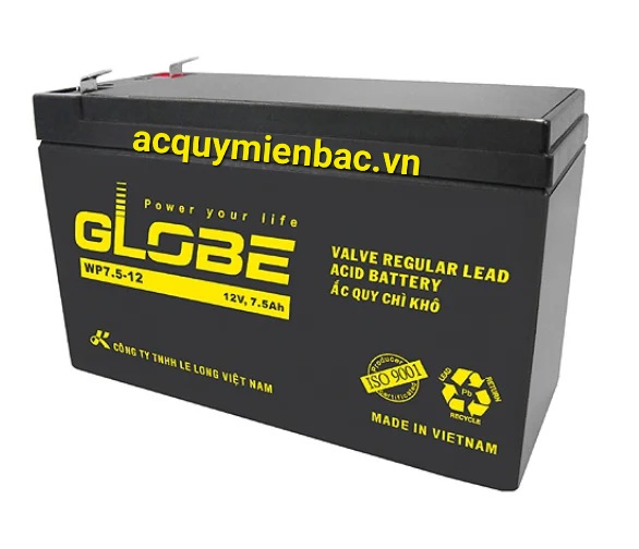 Ắc quy lưu điện Globe WP7.5 – 12 (12v – 7.5ah)